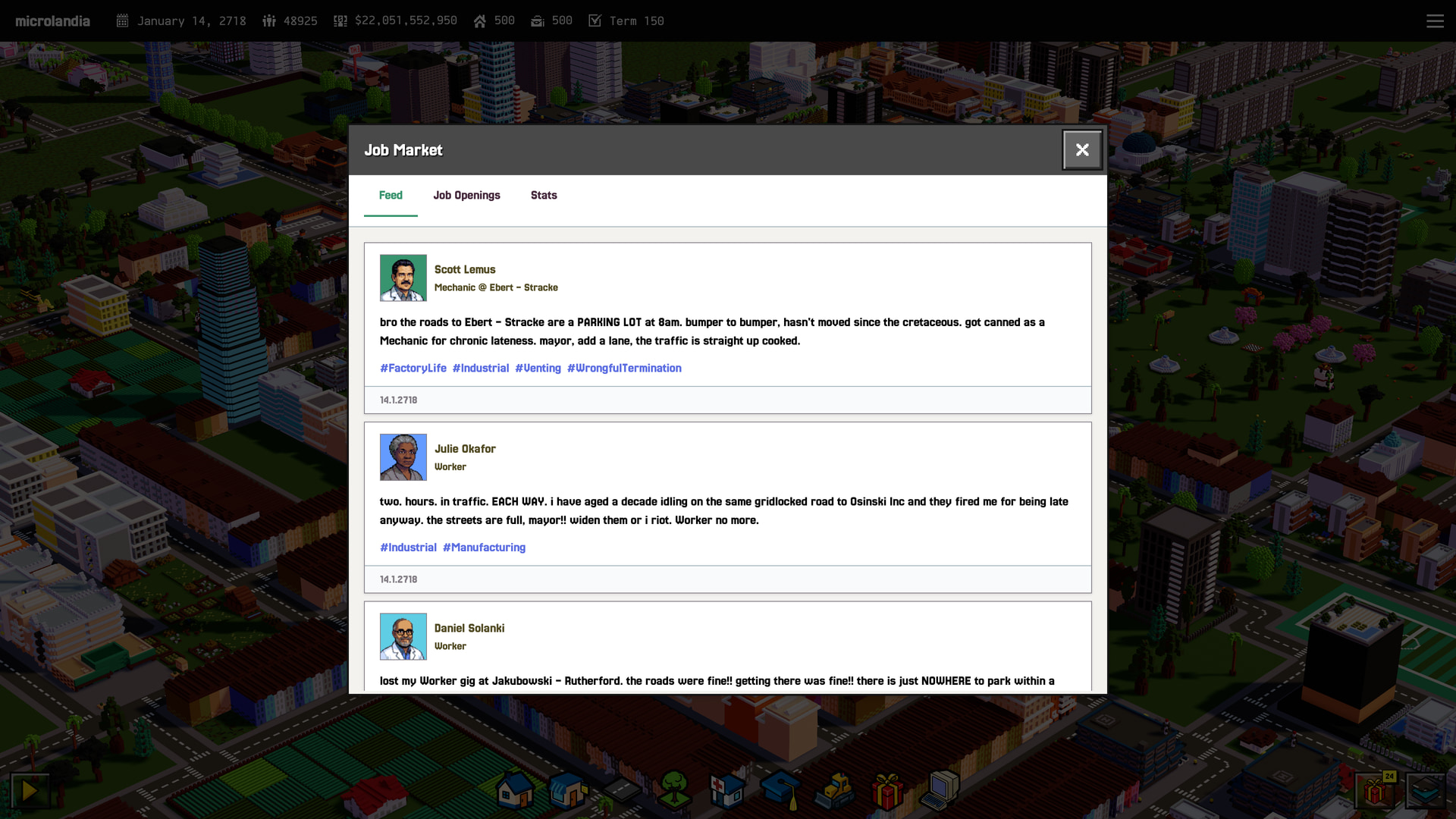 Browsing through the LockedIn social network