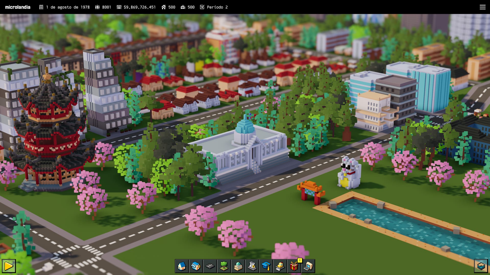 Civic center of the city where the Civic Hall is and a nice park
