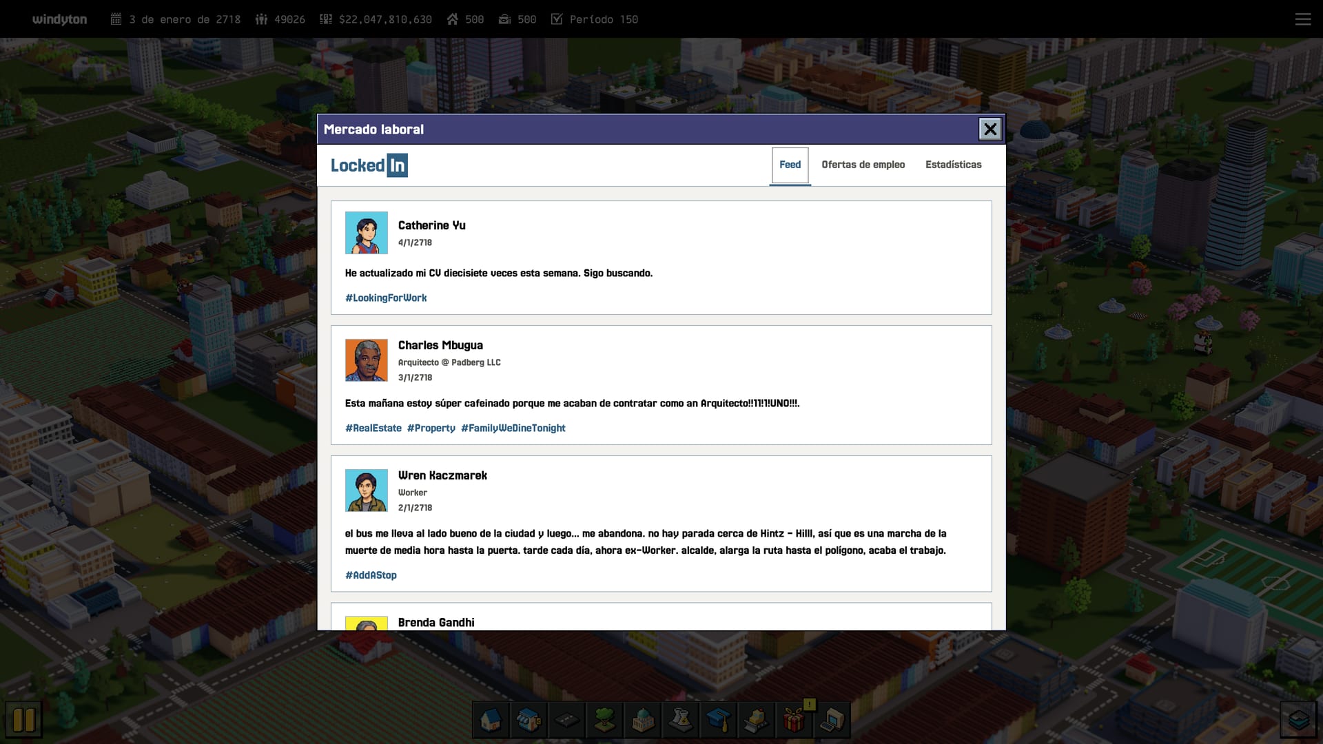 Browsing through the LockedIn social network